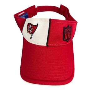Tampa Bay Buccaneers Visor Hat Adults One Size Red With NFL Logo Strapback
